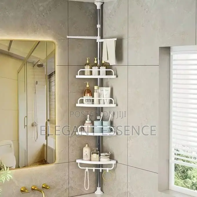 4 Tier Telescopic Bathroom Multi Corner Shelf