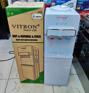 White Vitron 3-Tap Hot Cold Water Dispenser – Free-Standing
