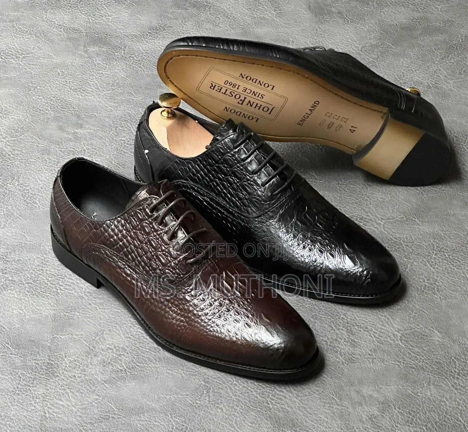 Alligator Texture Leather Dress Shoes Size 39-46