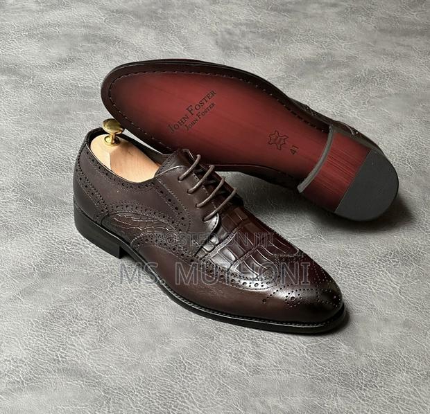John Foster Brand Men's Black / Brown Oxford Shoes Size 39-46