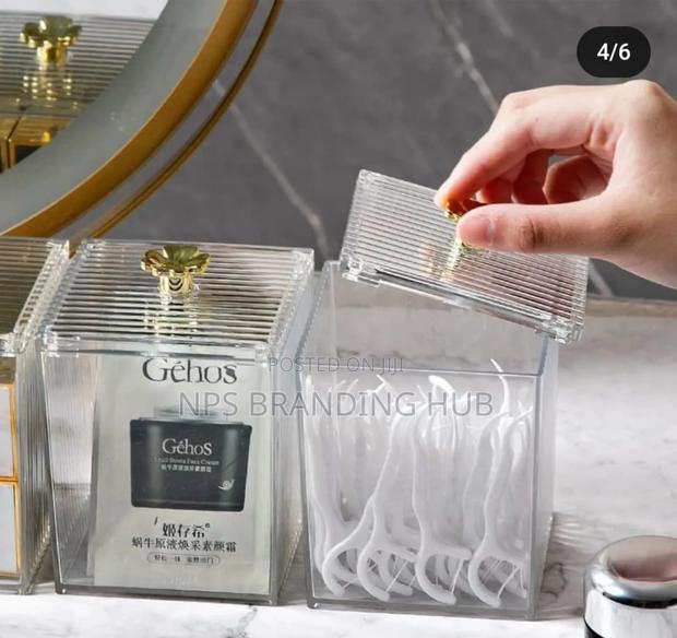 Transparent Acrylic Cotton Swab Storage Box Sa