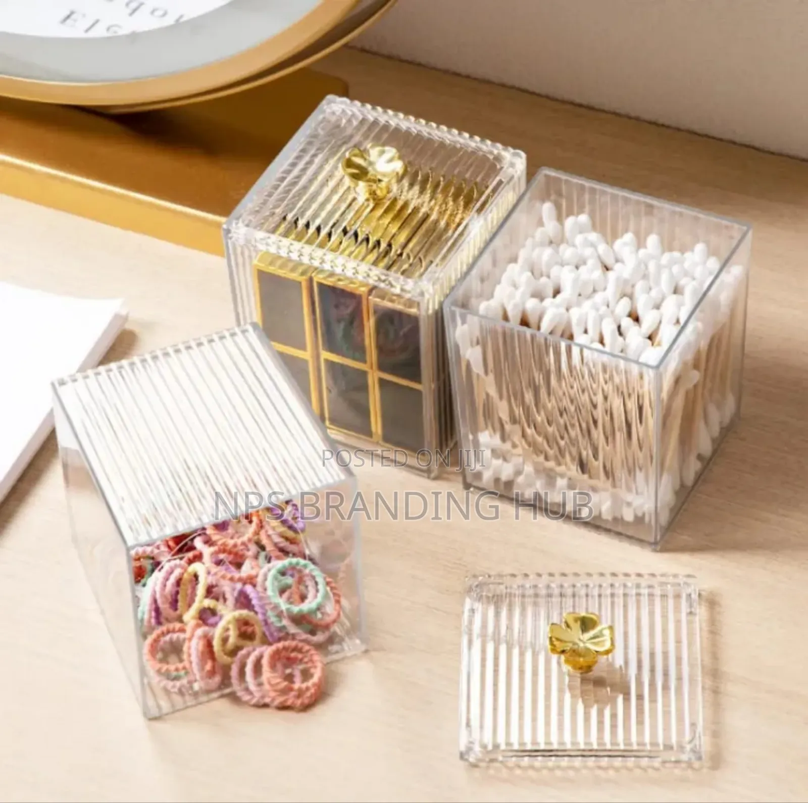 Transparent Acrylic Cotton Swab Storage Box Sa
