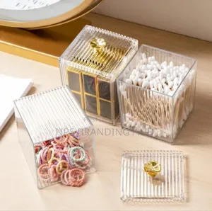 Transparent Acrylic Cotton Swab Storage Box Sa