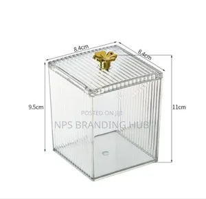 Transparent Acrylic Cotton Swab Storage Box Sa