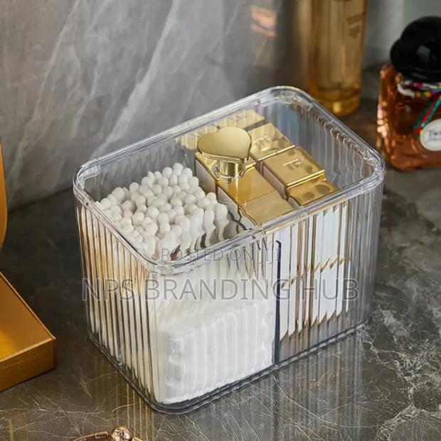 Acrylic Cotton Swab Storage Box Sa - thumbnail 6