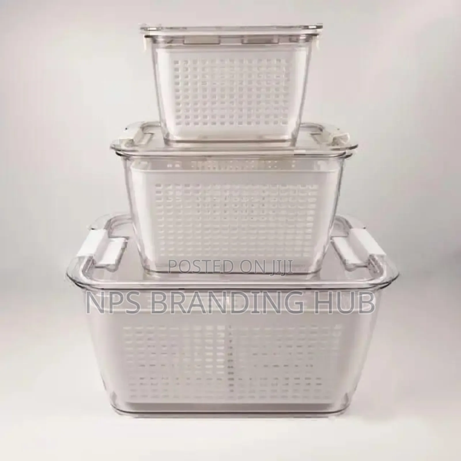 3pc Food Storage Containers Refrigerator Organizer 4.5l,1.7l 0.5l Sa