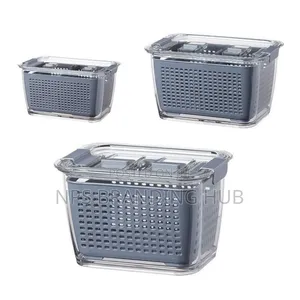 3pc Food Storage Containers Refrigerator Organizer 4.5l,1.7l 0.5l Sa