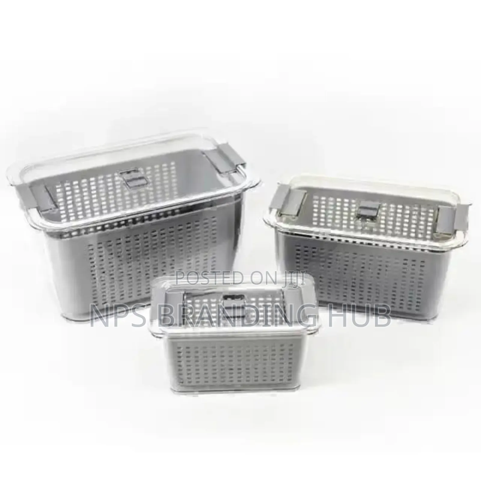 3pc Food Storage Containers Refrigerator Organizer 4.5l,1.7l 0.5l Sa