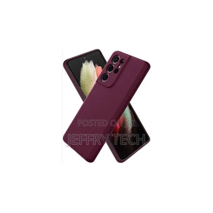 Soft Silicone Back Cover for Samsung Galaxy S21 Ultra – Shockpr Maroon