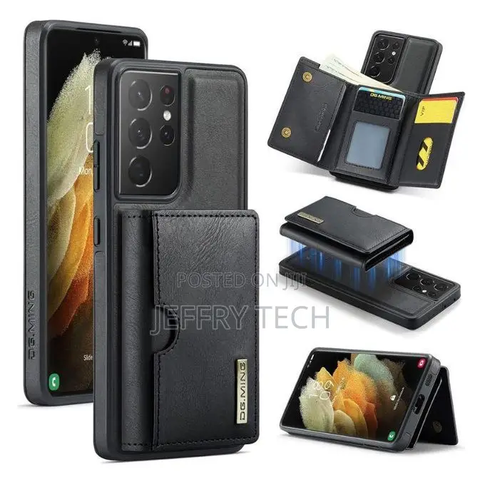 2 in 1 Magnetic Detachable Wallet Cover Case for Samsung Galaxy S21 Ul