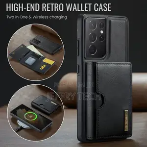 2 in 1 Magnetic Detachable Wallet Cover Case for Samsung Galaxy S21 Ul