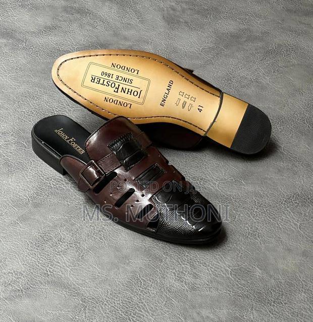 Buckle Strap Men’S Leather Sandals/ Mules Size 40-46 - thumbnail 2