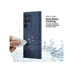 Samsung Galaxy S21 Ultra Case Liquid Silicone Skin Touchcute Dark Blue