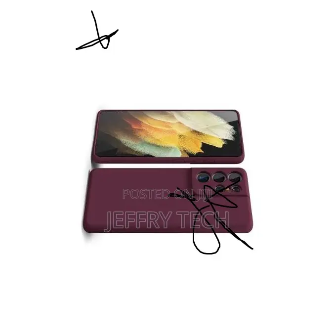Samsung Galaxy S21 Ultra Phone Cover, Soft Silicone Shockproof Back Ca