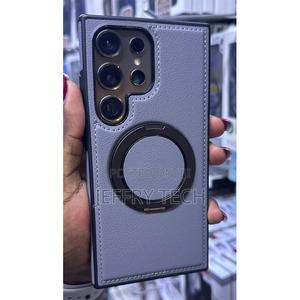 Leather Case for Samsung S22 Ultra With Rotating Kick Stand - thumbnail 2