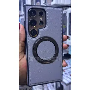 Leather Case for Samsung S22 Ultra With Rotating Kick Stand