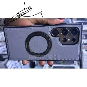 Leather Case for Samsung S22 Ultra With Rotating Kick Stand