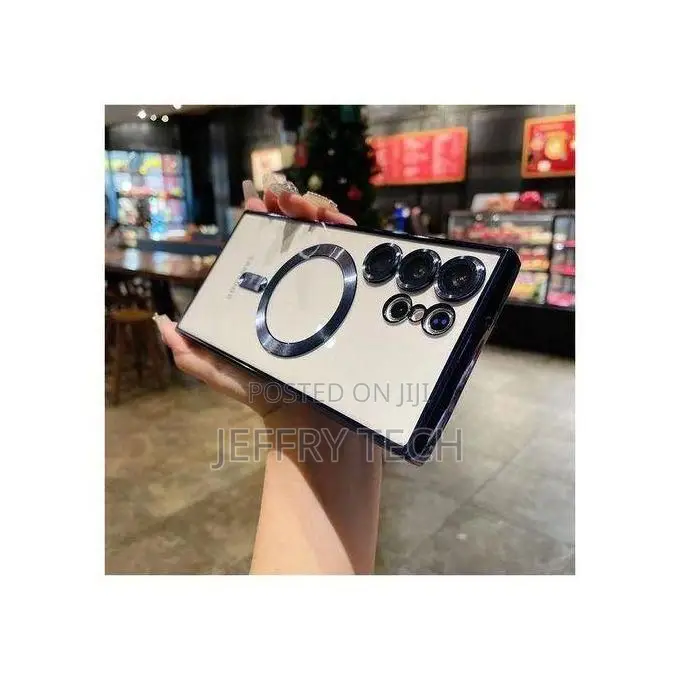 Samsung Galaxy S22 Ultra Transparent Magnetic Cover ( Blue Finishes)