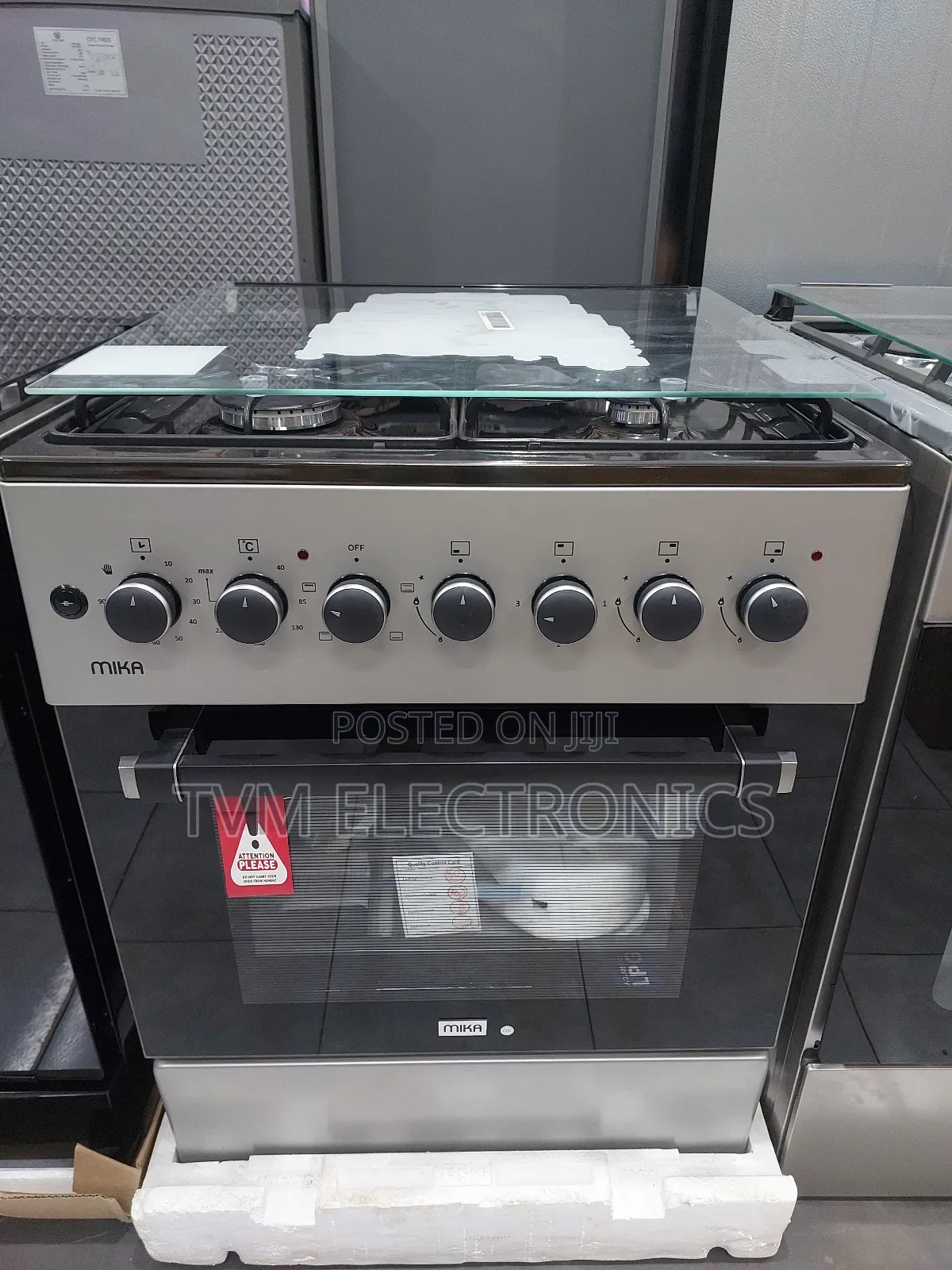 Mika Standing Cooker, 60cm X 60cm, 3 Jet Burners + 1 Rapid Hot Plate