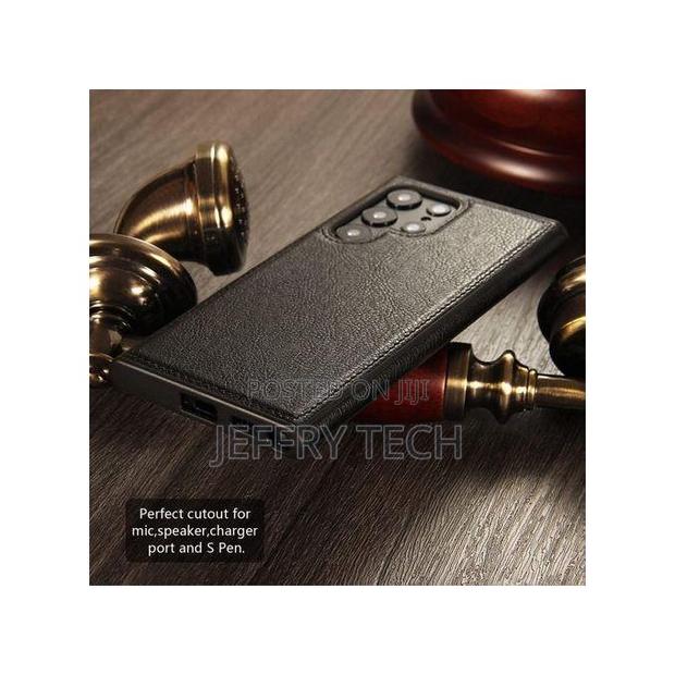 Flexible Classic Soft Leather Cover Case for Samsung Galaxy S22 Ultra