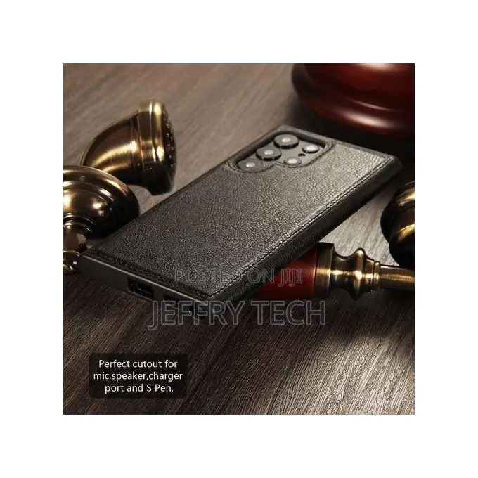 Flexible Classic Soft Leather Cover Case for Samsung Galaxy S22 Ultra