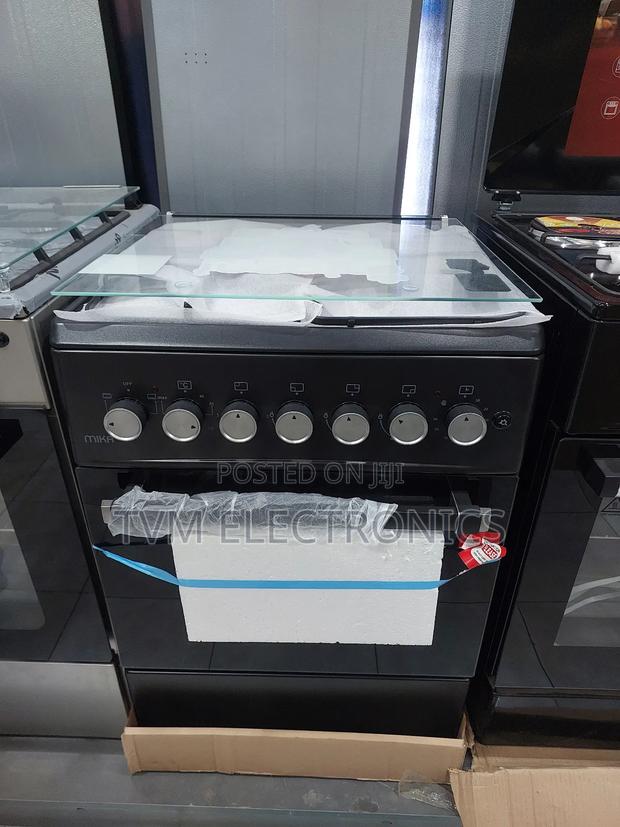 Mika Cooker 58cm X 58cm 3 Jet Burners + 1 Rapid Hot Plate Matt Black