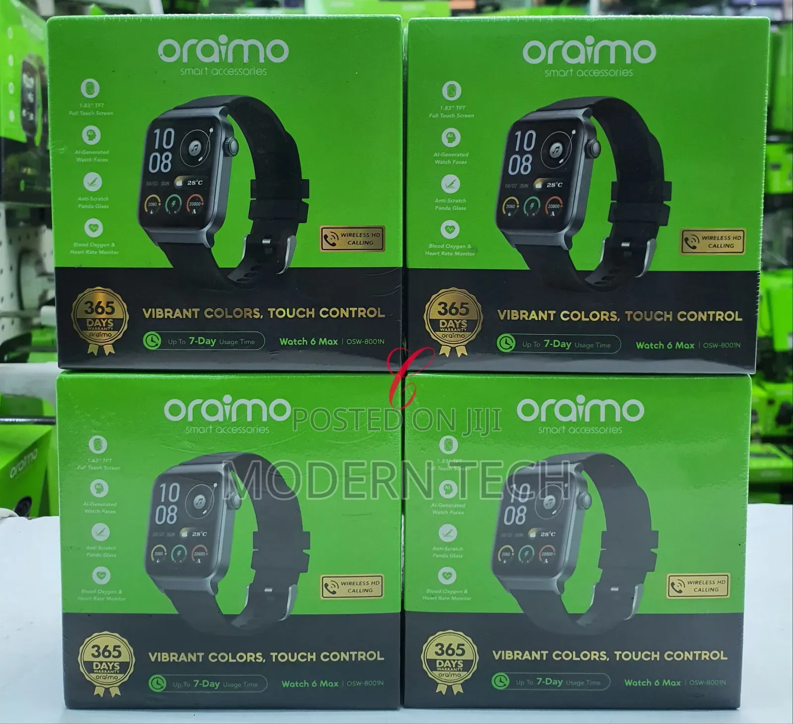 Oraimo Watch 6 Max 1.83'' Full Touch 28-Day Smart Watch