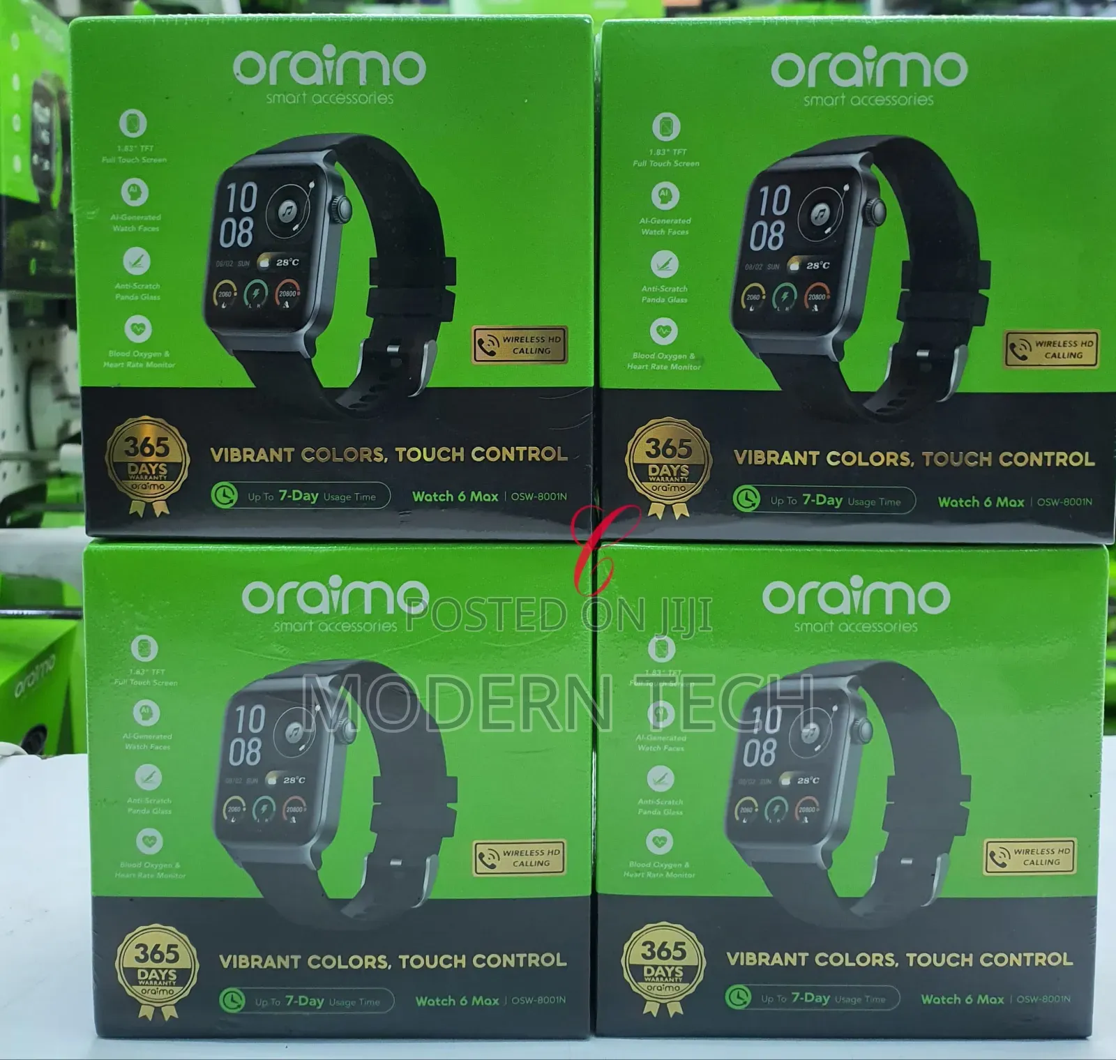 Oraimo Watch 6 Max 1.83'' Smart Watch – Hd Calling,