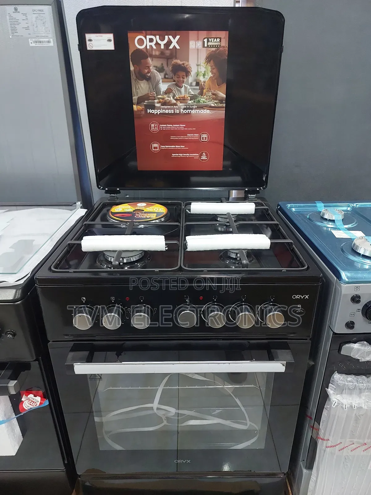 Mika Cooker 60x60cm 3 Jet Burners + 1 Rapid Hot Plate
