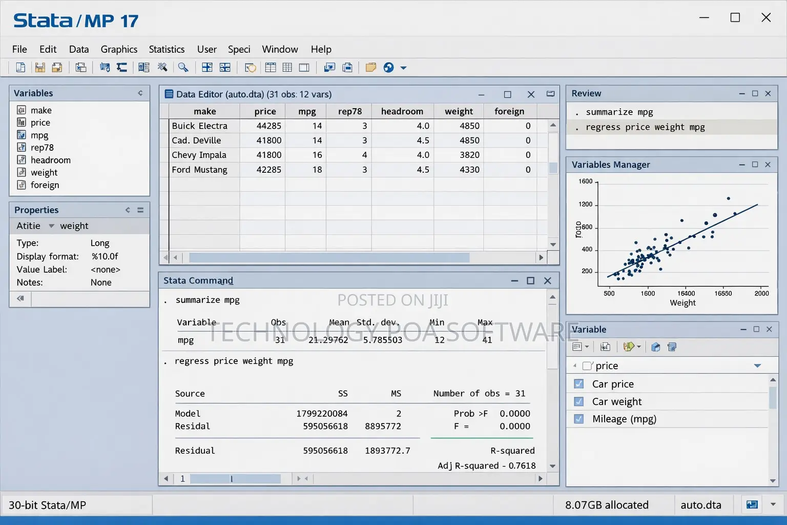 Stata/Mp 17 Data Analysis Software