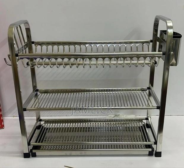 3-Tier High Quality Stainless Steel Dish Rack –Bz