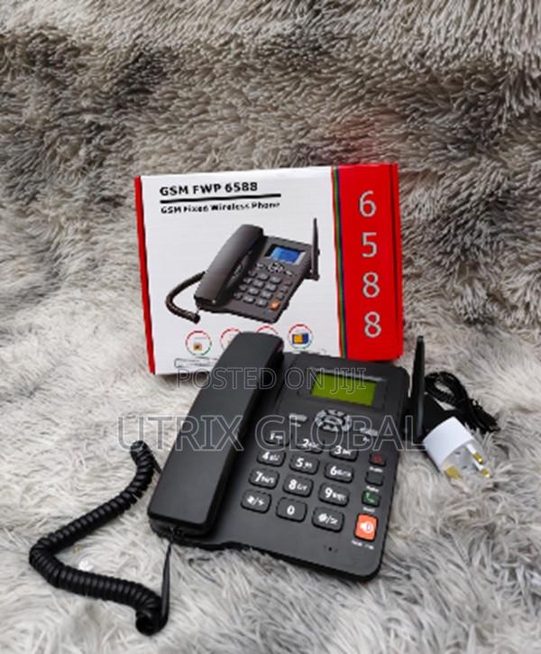 Gsm Desk Phone 6588 Dual Sim Strong Signal Desk Phone