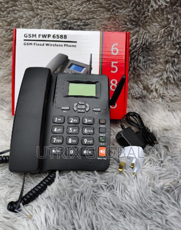 Office Gsm Desk Phone 6588 Dual Sim For Shops And Pos
