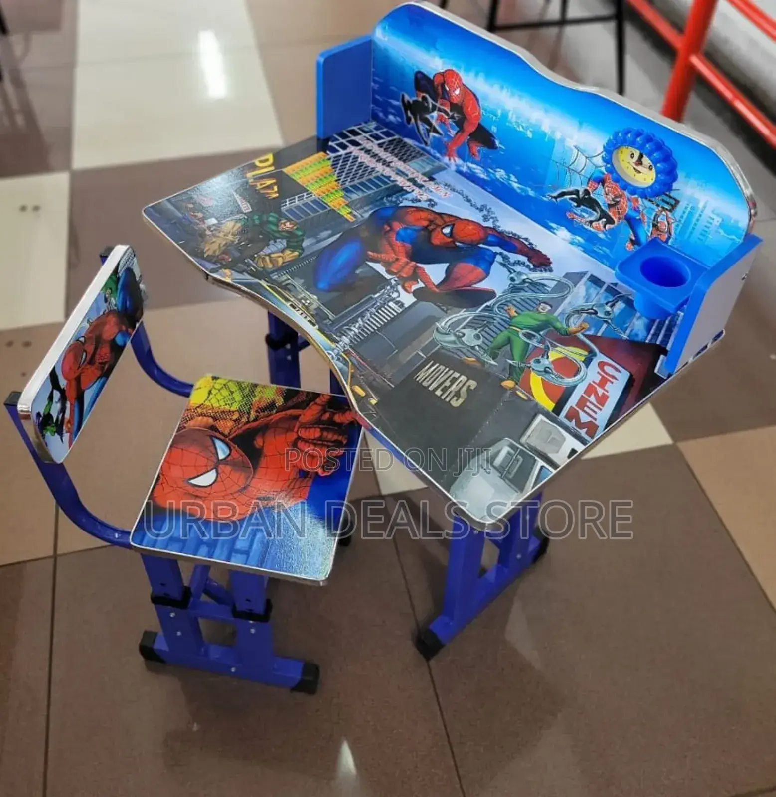 Spider Man Blue Executive Adjustable Kids Study Table