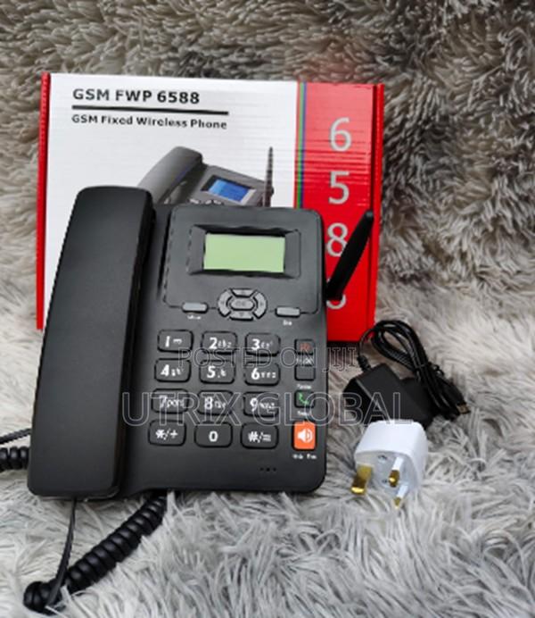 6588 Gsm Desk Phone Dual Sim Business Landline Phone