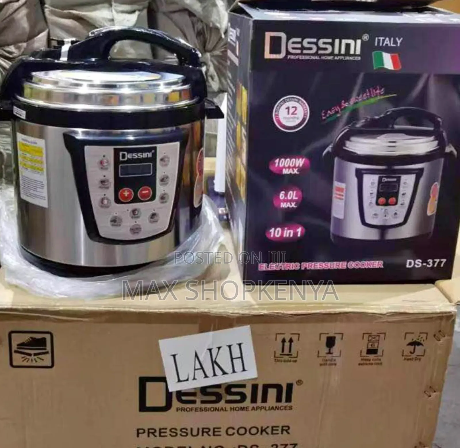 Dessini Pressure Cooker – Quick Cooking for Beans, Meat Rice