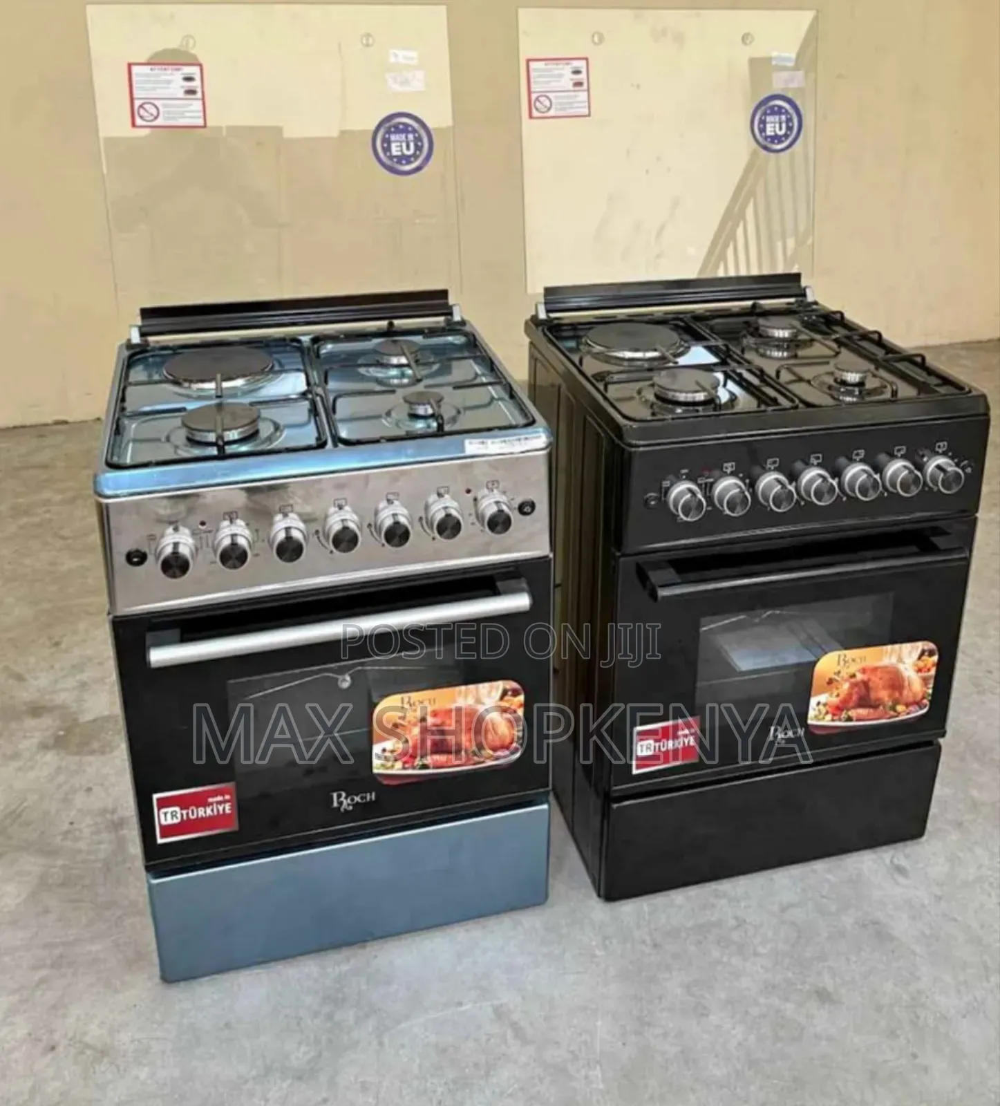 Roch 60x60 Standing Cooker Black – Stylish Gas + Electric Cooker