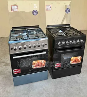 Roch 60x60 Standing Cooker Black – Stylish Gas + Electric Cooker