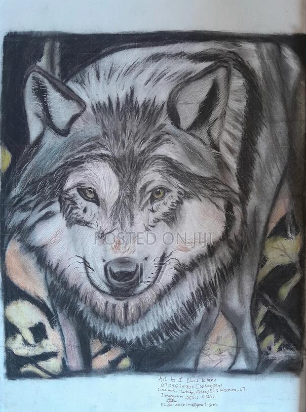 My A4-Size Art on a Wolf . - main view