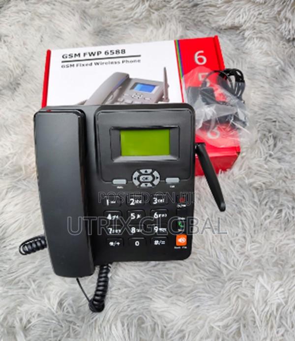 6588 Gsm Desk Phone Dual Sim With Lcd Display Screen