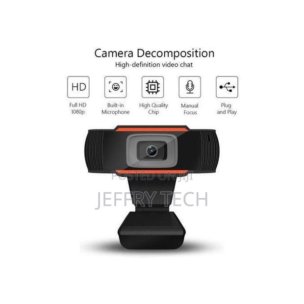 1080p Full Hd Usb Webcam Computer Camera With Microphone - thumbnail 2