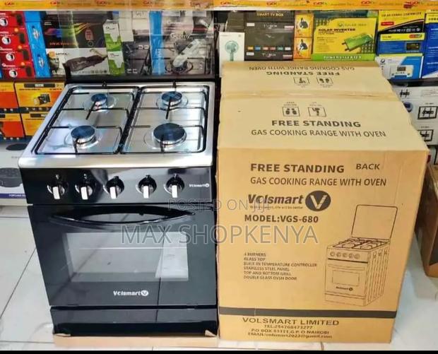 Volsmart 60x60 Standing Gas Cooker – Spacious Oven Burners