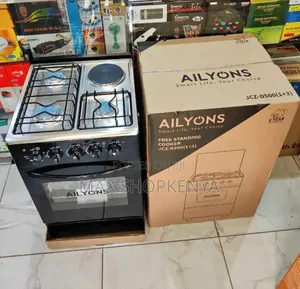 Ailyons 50x55 3+1 Standing Cooker – Gas + Electric Oven Combo