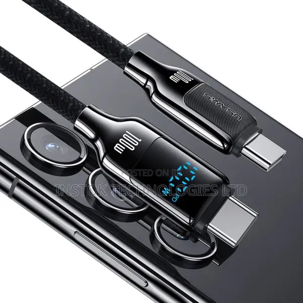 Usams Hx Series 100w Digital Display Zinc Alloy Usb-c Cable 1.2m