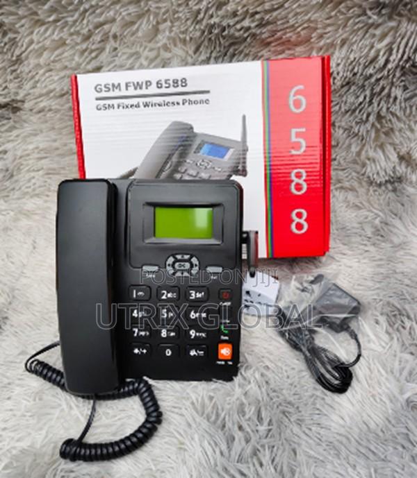 6588 Gsm Desk Phone Dual Sim With Long Battery Backup