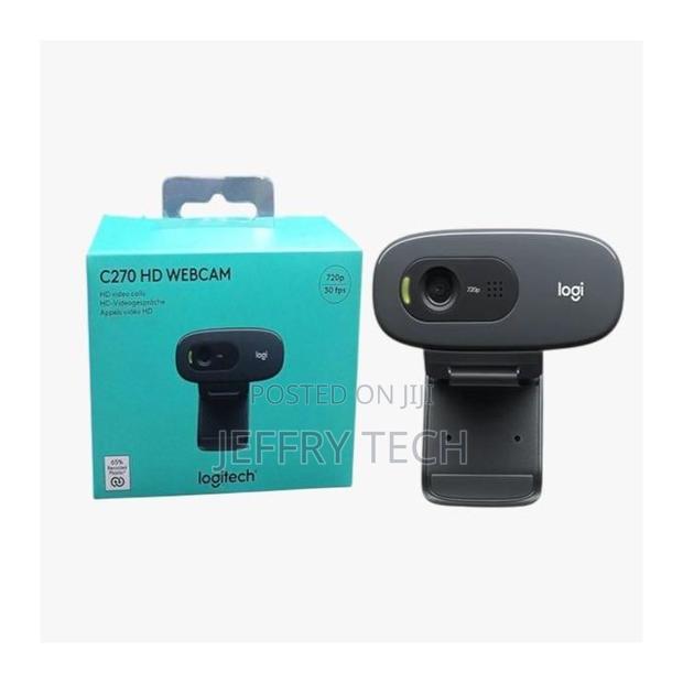 Logitech C270 Usb Hd Webcam 720p Video Quality, Smooth 30fps, Built-I
