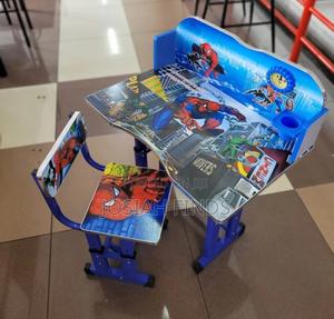 Blue Executive Racing Car Adjustable Kids Study Table Desk - thumbnail 2