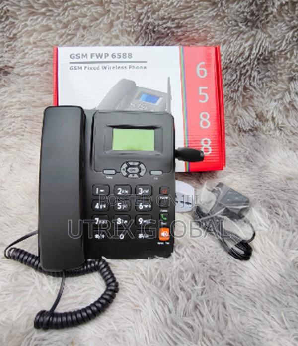 6588 Gsm Desk Phone Dual Sim Reliable Office Phone