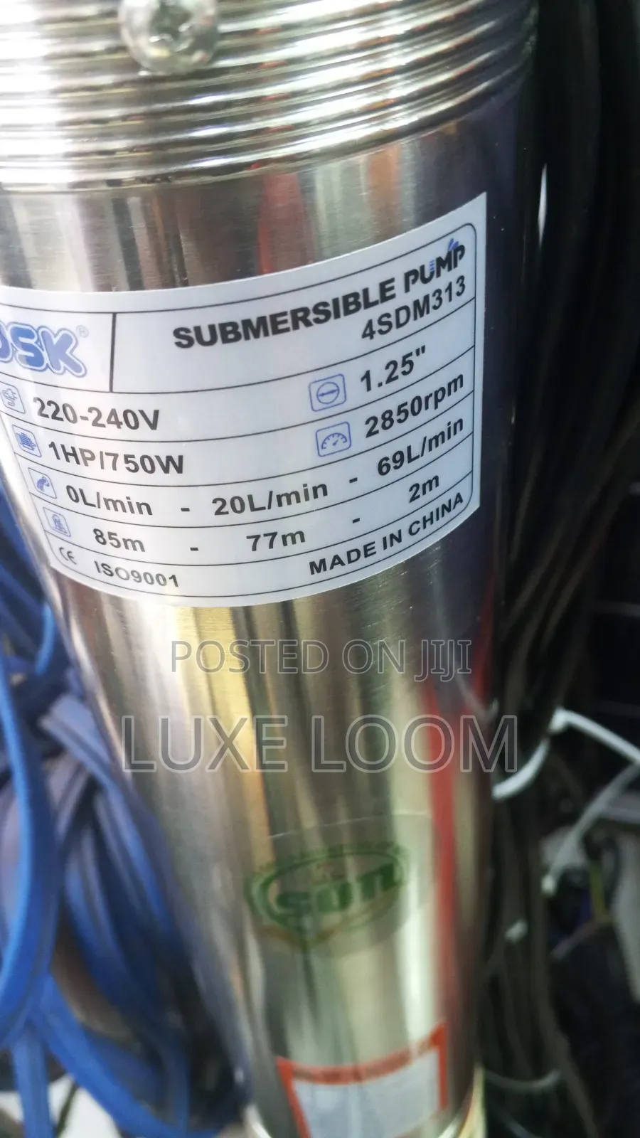 Usk Submersible Water Pump 1hp