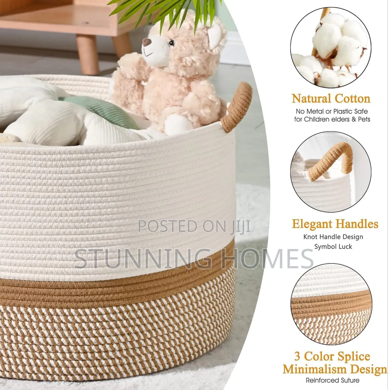 Large Size Cotton Rope Basket